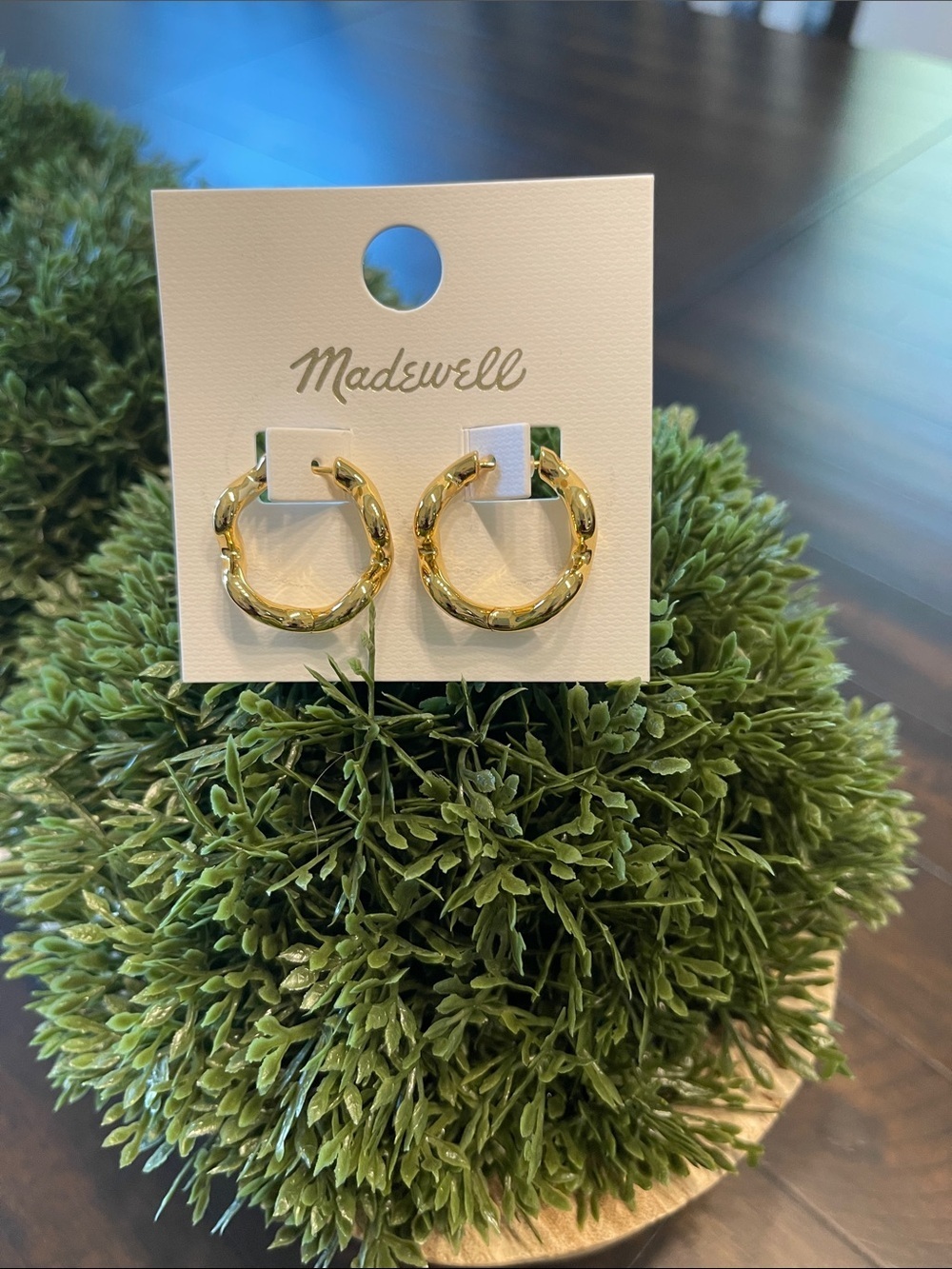 Madewell Textured Gold Hoop Earrings